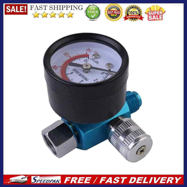 G1/4 inch Pneumatic Spray Gun Air Pressure Regulator Gauge Car Auto Repair
