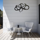 Metal Infinity Heart Art Love Wall Sign Decor for Living Room (DoubleHeart)
