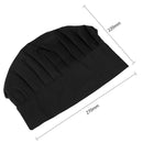 Adjustable Elastic Men Women Mushroom Cap Cooking Kitchen Chef Hats (Black)