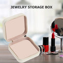Jewelry Display Storage Box Travel Mini Portable Earrings Ring Case (White)