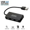 USB2.0 Mini 4-Port Splitter Hub For PC Notebook Computer Hot Speed Black K4X0