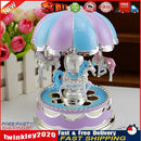 LED Light Merry-Go-Round Music Box Christmas Birthday Gift Toys Carousel Newly