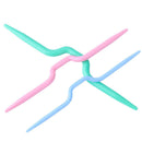 3pcs Plastic Twist Curved Needles Scarf Sweater Knitting DIY Weaving Tool