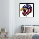 Hand Painted on Canvas DIY Flag Eagle Oil Paint By Numbers Drawing Kit Ornaments