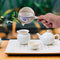Chinese Gong Fu Tea Pot Set 360 Rotation Ceramic Tea Maker Infuser (01)
