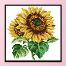 Flowers 14CT Stamped Cross Stitch Needlework Embroidery (H718 Sunflower)