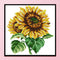 Flowers 14CT Stamped Cross Stitch Needlework Embroidery (H718 Sunflower)