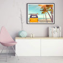 Vacation Bus Oil Paint Painting Wall Decoration Pictures Posters for Living Room