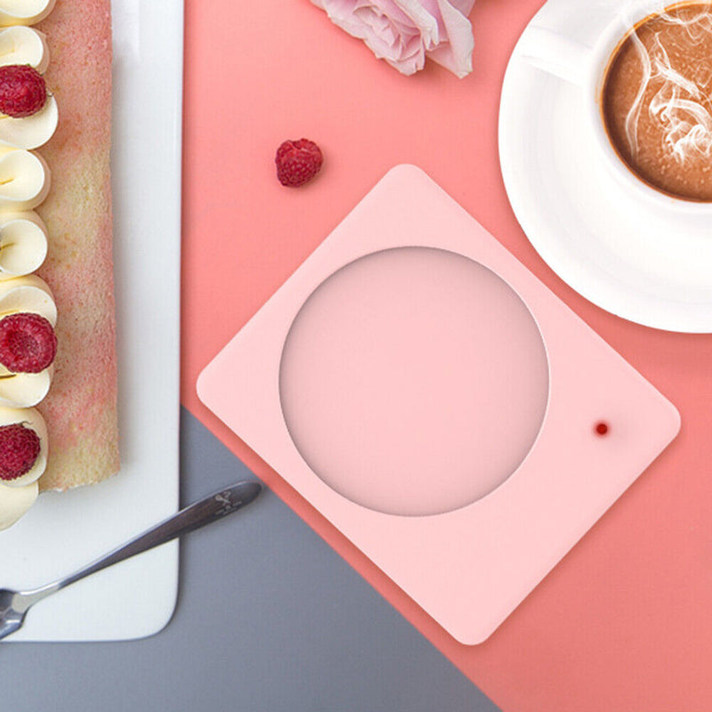 220V Electric Hot Tea Maker Portable Desktop Heater Hot Milk Cup Heating Coaster