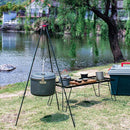 Aluminium alloy Portable Hanging Pot Rack Campfire Camping Tripod Stove Cooker