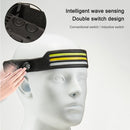 COB LED Sensor Headlight Flashlight USB Outdoor Camping Strong (D Yellow)