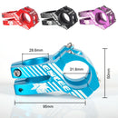 ENLEE 31.8mm Mountain Bicycle Stem Handlebar MTB Short Hollow Stem (Red) Newly