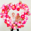 1 Set Balloon Column Arch Kit Heart Shape Balloon Stand Holder for Wedding Decor