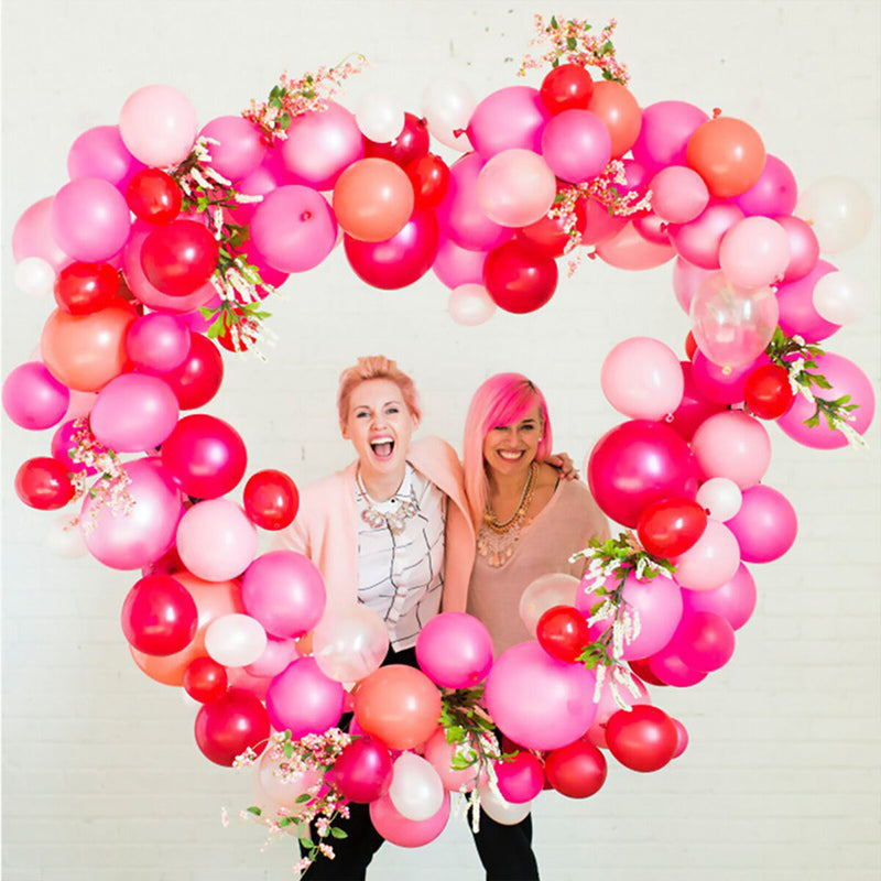 1 Set Balloon Column Arch Kit Heart Shape Balloon Stand Holder for Wedding Decor