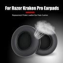 1 Pair Replacement Protein Leather Foam Ear Pads Earpads for Razer Kraken Pro