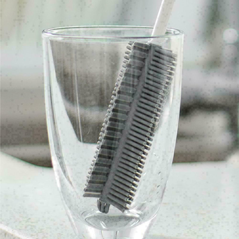 Silicone Glass Cleaning Brush Long Handle Cup Brush Z9E1 Tea M1S7 Kitchen A0C8