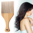 Home Bamboo Wide Tooth Comb Detangling Anti-Static Square Pocket Hair Brush