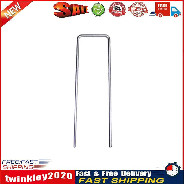 50pcs Garden Peg U-Shape Garden Staple Garden Ground Nail Film Pegs (15cm) Newly