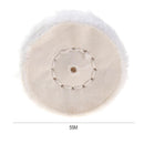 White Cotton Lint Cloth Wood Metal Mirror Polishing Buffing Wheel(50mm) Newly