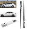 2pcs Car Body Stickers Long Stripe Side Skirt Decoration Decals (Black) Newly