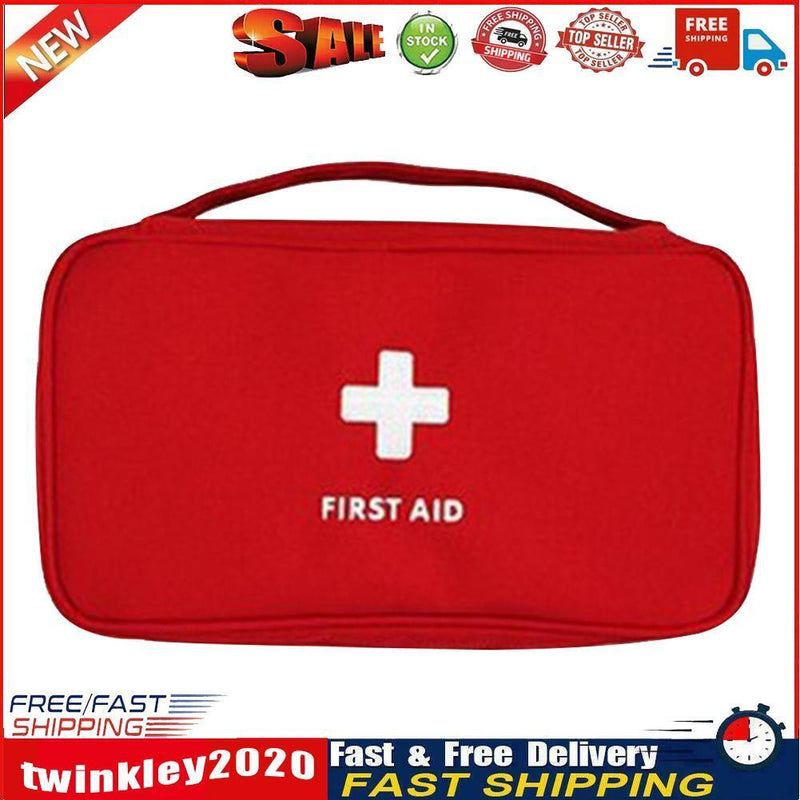 First Aid Kit Emergency Portable Travel Outdoor Survival Medical Bag (Red) Newly