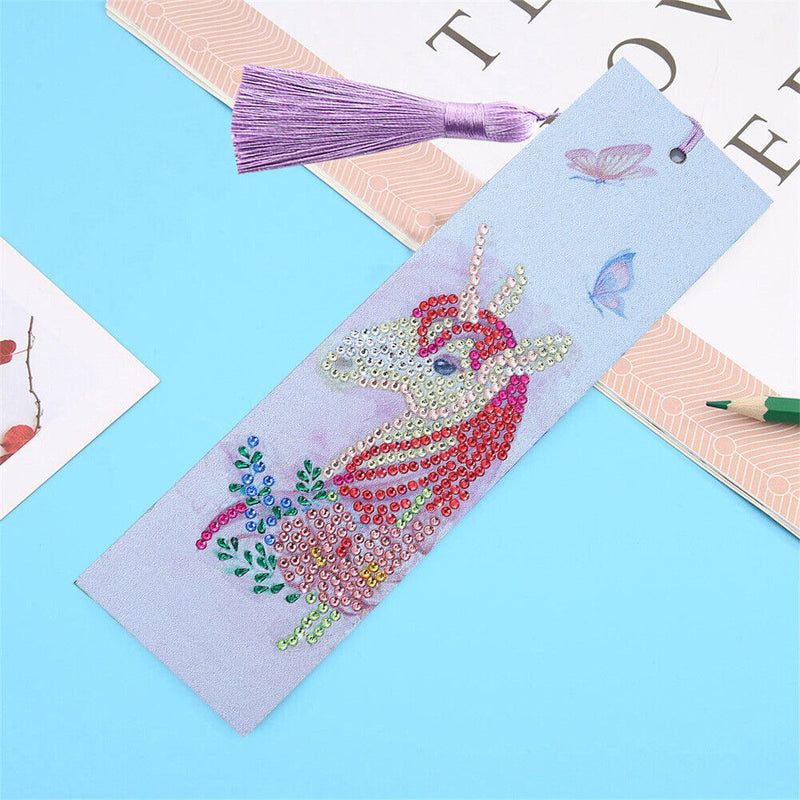 #A DIY Diamond Painting Leather Bookmark Mandala Tassel Book Marks for Kids St