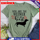Fashion You Weiner My Heart Valentine Day T-Shirt (Olive Green S)-011183