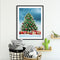 Hand Painted Oil Paint By Numbers Christmas Tree Digital Drawing On Home Canvas