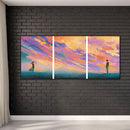 3 Panels Sunset Couples Oil Paint By Numbers Kits DIY Craft Coloring Drawing Art