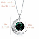 Gifts Sliver Celestial Jewelry 12 Zodiac 12 Constellation Moon Pendant Necklace