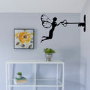 Window Art Whimsical Metal Garden Fairy Silhouette Ornament Pendant Home Deco