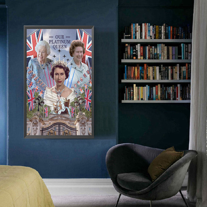 Elizabeth II 5D DIY Diamond Painting Kits Full Round Drill Wall Decor Art Crafts
