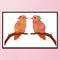 14CT Partial Cross Stitch Bird on Branch Stamped DIY Animal Embroidery Kits