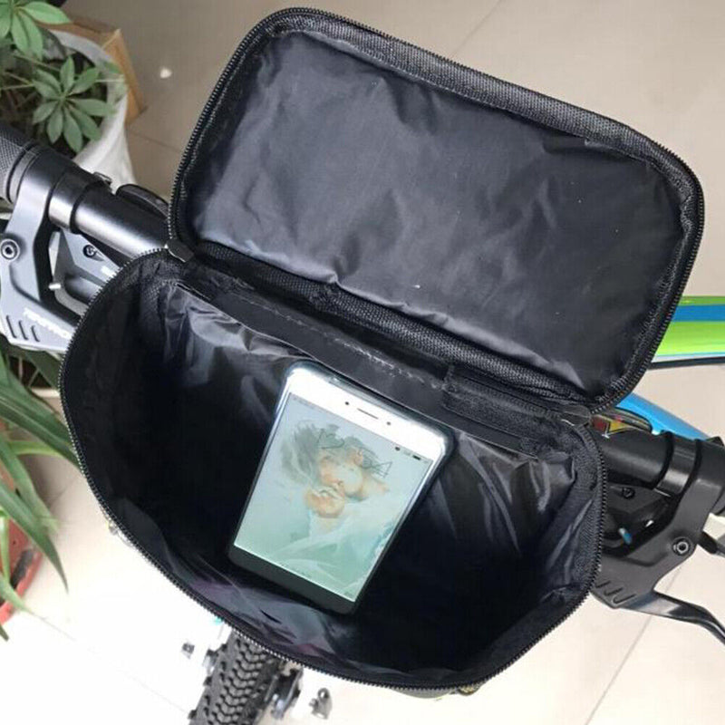 MTB Bike Handlebar Bag with Reflective Strip Road Bicycle Front Organizer Bags