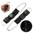 Belt Mini Carabiner Compass Thermometer Carabiner W Keychain Hanger Key Ring