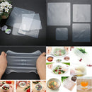 3x4pcs Silicone Fresh Food Grade Plastic Wrap (White)