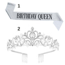 Wedding Handmade Party Supplies Birthday Sash Rhinestone Tiara Birthday Crown