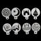 8pcs Eid Mubarak Coffee Spray Stencils Cookie Pastry Cakes Molds Festival Partys