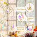 Hanging Sun Light Catcher Crystal Wind Chime Star Moon Pendant Home Window Deco_