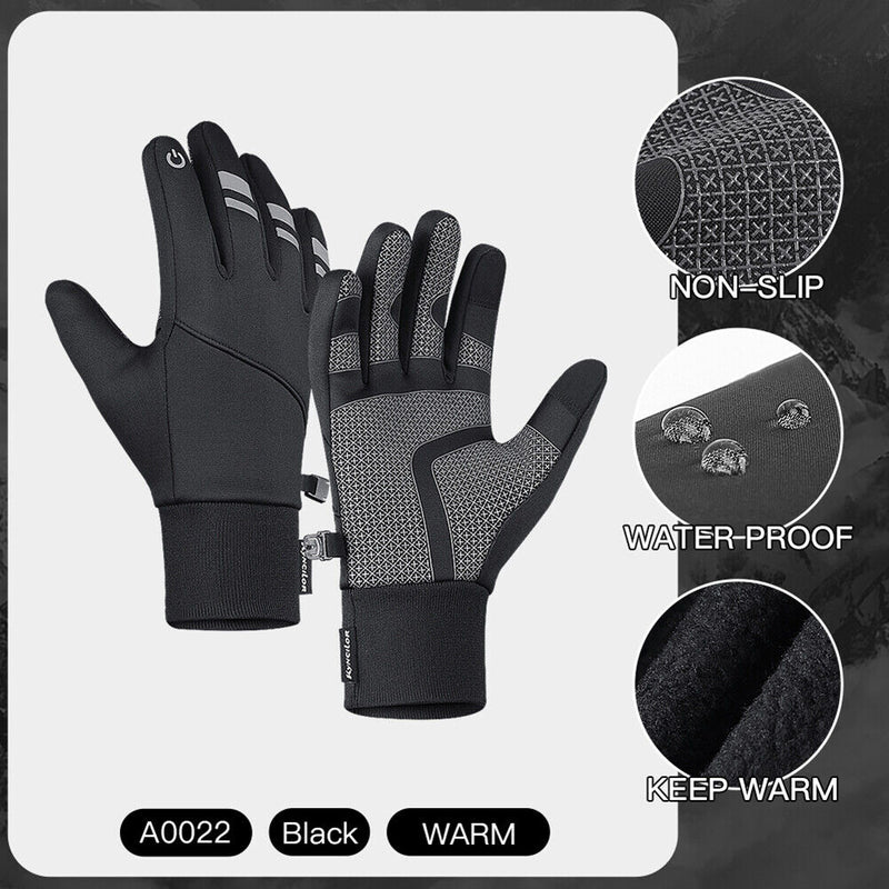 Winter Outdoor Sports Ski Cycling Gloves Touchscreen Windproof Warmer (XL)