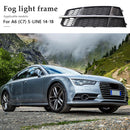 Car Front Bumper Fog Light Grill for A6 (C7) S-LINE 14-18 Lamp Cover Grill Kit