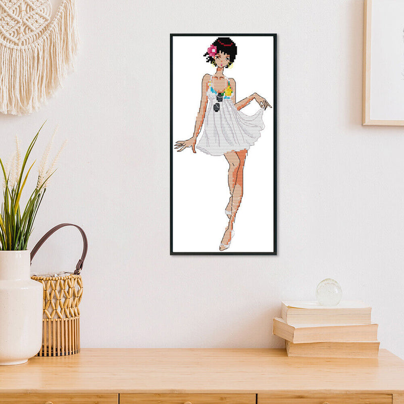 Cross Stitch 14CT Fashion Show Printed DIY Embroidery Kits Handmade Needlework