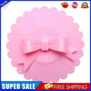 Bowknot Dustproof Reusable Cup Silicone Lid Cup Cover Seal Cover (Pink)