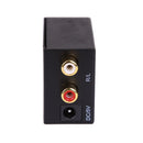 Digital Optical Coax Coaxial Toslink to Analog RCA L/R Converter Adapter Newly