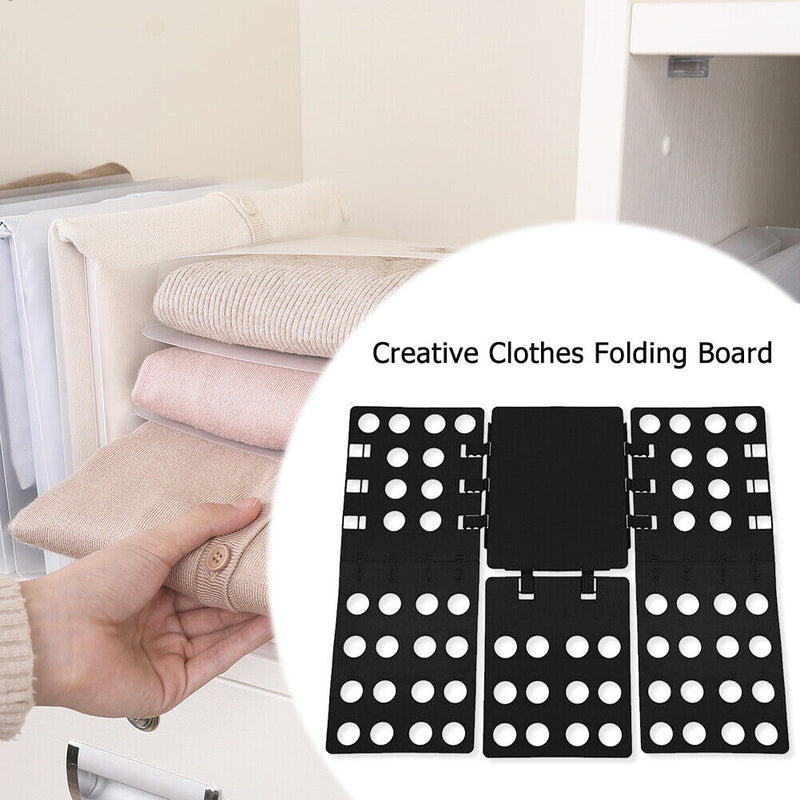 Clothes Fold Board Adjustable Garment Holder Plastic Wardrobe Storage Organiz