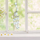 Crystal Moon Star Wind Chime Pendant Colorful Hanging Drop Garden Decor (A)