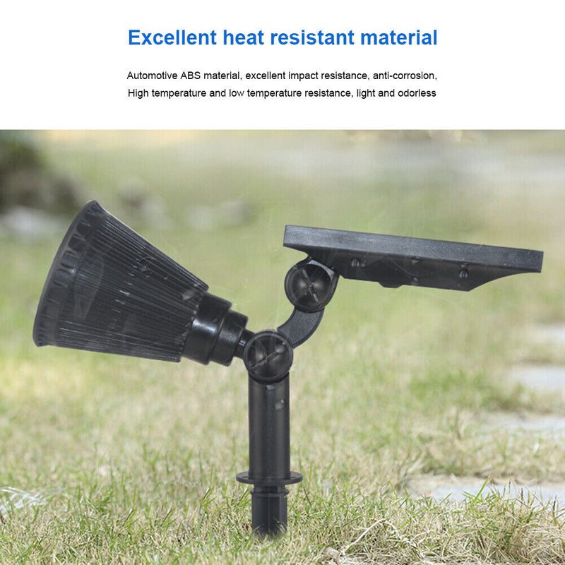 12LED Solar Lamp Outdoor Spotlight Colorful Ground Plug Light (Warm White) Newly