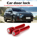 Bling Car Door Lock Knob Aluminum Door Lock Knob Pull Pin 2 Pack (Red) Newly