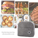 Waterproof Patch Lunch Bag Thermal Insulated Cooler Bento Case Tote (Grey) Newly