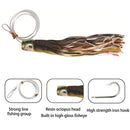 Octopus Squid Fishing Lures Soft Skirt Baits Tuna Trolling Seawater (E)